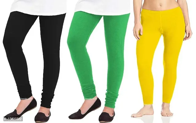 Swastik Stuffs Woolen Leggings Combo Offer for Women |Churidar Woolen Leggings| Winter Wear Warm Leggings Combo Pack (Free Size, Pack of 3)