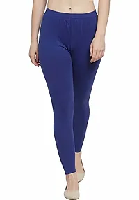 Swastik Stuffs Women's Slim Fit Cotton Blend Leggings (SSAL--BBluS3_Black, Blue, Beige_XL)-thumb1