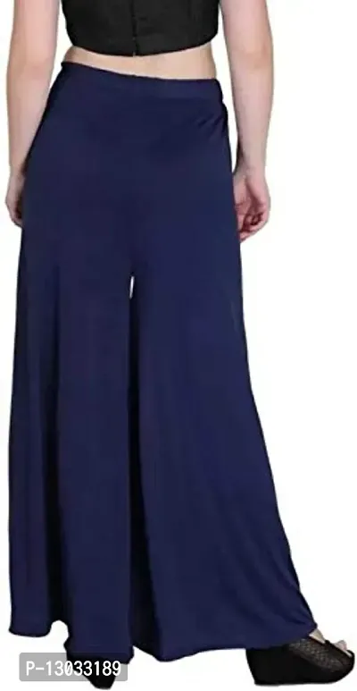 Swastik Stuffs Women's Soft & Stretchable Malai Lycra Free Size Plazzo Pants for Women Palazzo Pants for Womens Plazoo Plazo Combo (Pack of 3) Free Size-thumb3