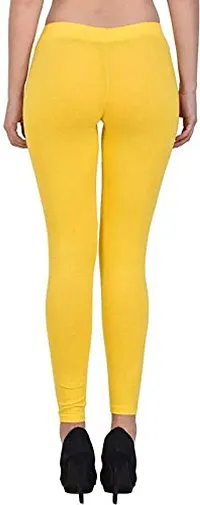 Swastik Stuffs Ankle Length Leggings Combo for Womens Free Size (SSALPY2_Pink,Yellow) (Pack of 2)-thumb2