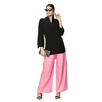 Swastik Stuffs Rayon Palazzo Pant for Women/Girls Baby Pink, White (Free Size_Pack of 2)-thumb3