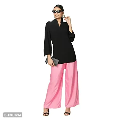 Swastik Stuffs Rayon Palazzo Pant for Women/Girls Baby Pink, White (Free Size_Pack of 2)-thumb4