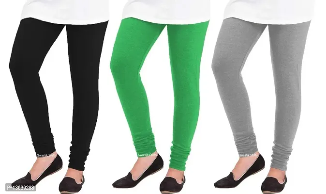 Swastik Stuffs Woolen Leggings Combo Offer for Women |Churidar Woolen Leggings| Winter Wear Warm Leggings Combo Pack (Free Size, Pack of 3)