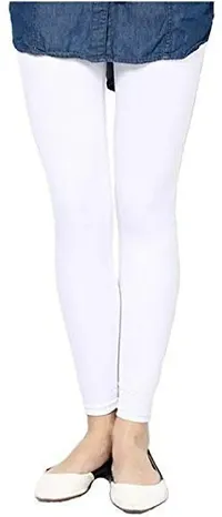 Swastik Stuffs Ankle Length Leggings Combo for Womens Free Size (SSALWM2_White,Maroon) (Pack of 2)-thumb1