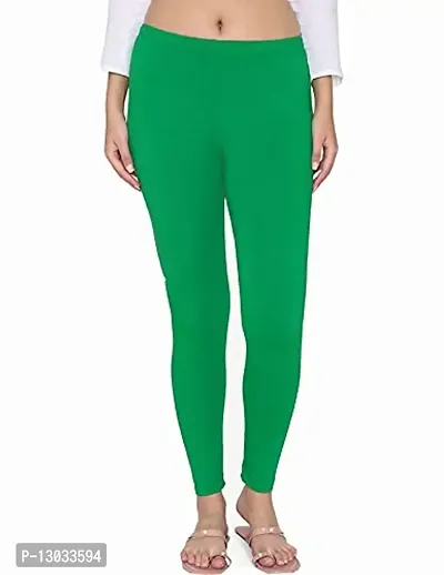 Swastik Stuffs Women's Slim Fit Cotton Blend Leggings (SSAL--PNavyG3_Beige, Pink, Navy Blue, Green_XL)-thumb2