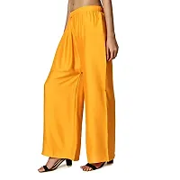 Swastik Stuffs Rayon Palazzo Pant for Women/Girls Mustard Yellow, White (Free Size_Pack of 2)-thumb1