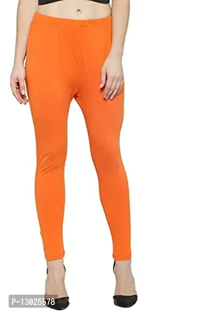 Swastik Stuffs Women's Slim Fit Cotton Blend Leggings (SSAL--SkbOBlu3_Orange, Sky Blue, Blue_XL)-thumb2