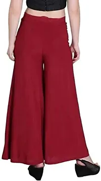 Swastik Stuffs Women's Soft & Stretchable Malai Lycra Free Size Plazzo Pants for Women Palazzo Pants for Womens Plazoo Plazo Combo (Pack of 3) Free Size-thumb1