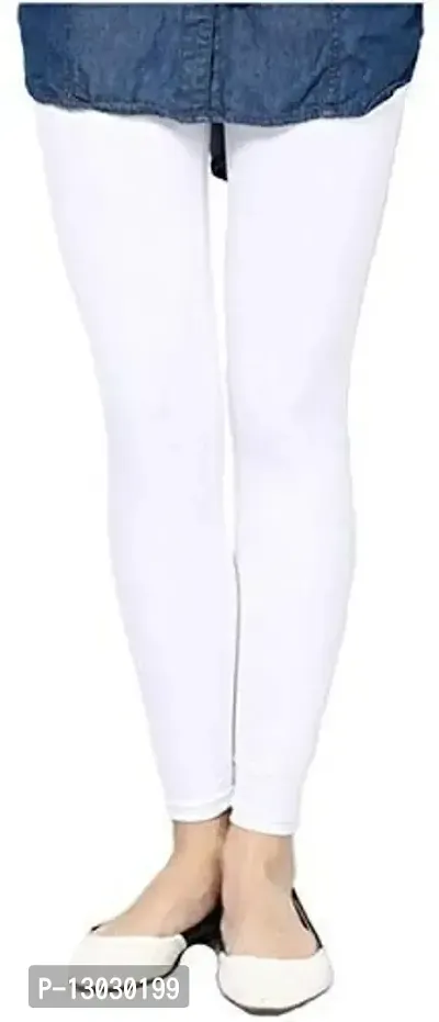 Swastik Stuffs Ankle Length Leggings Combo for Womens Free Size (SSALWY2_White,Yellow) (Pack of 2)-thumb3