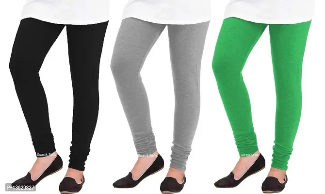 Swastik Stuffs Woolen Leggings Combo Offer for Women |Churidar Woolen Leggings| Winter Wear Warm Leggings Combo Pack (Free Size, Pack of 3)