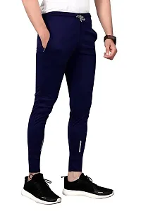 Swastik Stuffs Slim Fit,Stretchable,Regular Fit, Sports Wear, Joggers, Jeggings Track Pants for Men's (Grey & Navy Blue, Pack of 2, Size:L)-thumb2