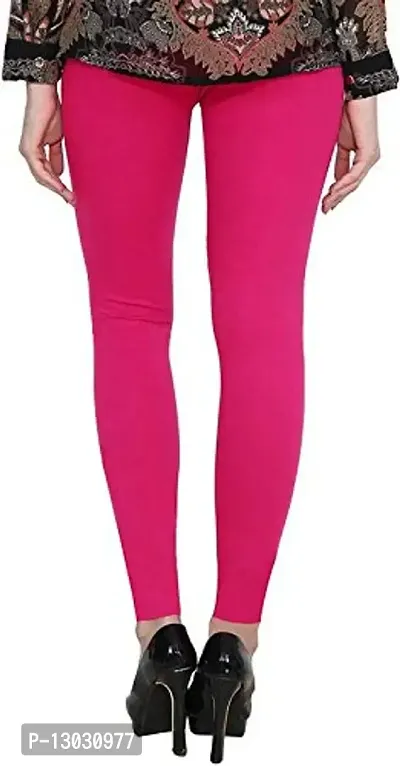 Swastik Stuffs Ankle Length Leggings Combo for Womens Free Size (SSALRP2_Red,Pink) (Pack of 2)-thumb3