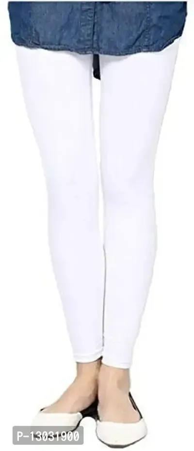 Swastik Stuffs Ankle Length Leggings Combo for Womens Free Size (SSALWR2_White,Red) (Pack of 2)-thumb2