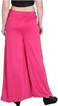 Swastik Stuffs Women's Soft & Stretchable Malai Lycra Free Size Plazzo Pants for Women Palazzo Pants for Womens Plazoo Plazo Combo (Pack of 3) Free Size-thumb2