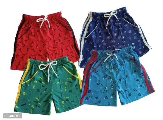 Kids Boy Shorts Cotton Pack of 4-thumb0