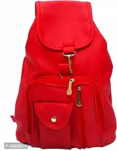 Fashionable Red Backpack For Ladies