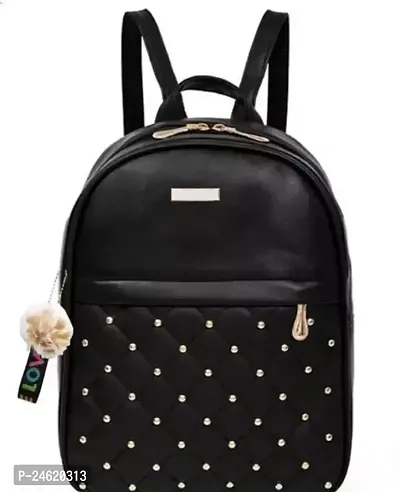 Fashionable Black Backpack For Ladies