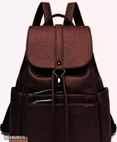 Fashionable Maroon Backpack For Ladies-thumb0