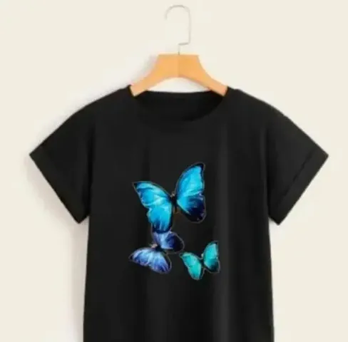 Printed Cotton Blend T-shirts For Women