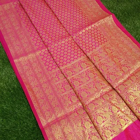 Beautiful Art Silk Jacquard Saree with Blouse Piece