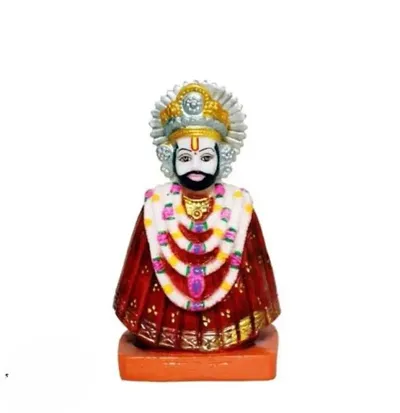 VEENA@_? New Handcraft idol God Khatu Shyam Murti Lord Shyam Dev Spiritual Worship Vastu Murti - Religious Worship Gift Items and Idol for Temple / Temple / Home Decor / Office D?cor-1QQ1761