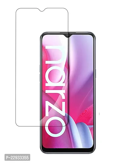 Lustree Realme narzo 20 /Realme narzo 20A edge to edge full screen coverage tempered glass for Realme narzo 20 /Realme narzo 20A-thumb0