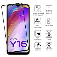 Exir tempered glass for VIVO Y16 edge to edge screen protector 11D full screen coverage glass for VIVO Y16-thumb1