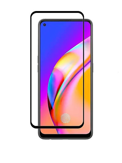 Red Robin Edge to Edge Full Screen Coverage Tempered Glass Screen Protector for Oppo F19 Pro+ 5G (Transparent) with Easy Installation Kit | Pack of 1