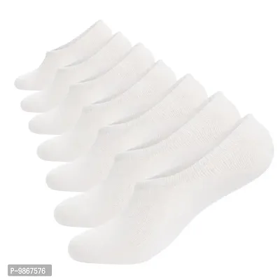 No Show Socks Mens 7 Pair Cotton Thin Non Slip Low Cut Men Invisible Sock 6-8/9-11/12-14, 7white, Shoe Size: 6-8-thumb0