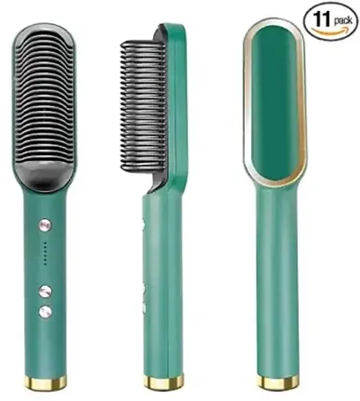 Hair Straightener Comb for Women & Men, Hair Styler, Straightener machine Brush/PTC RUMPES Heating Electric Straightener with 5 Temperature Control Hair Straightener For Women - (Multi)