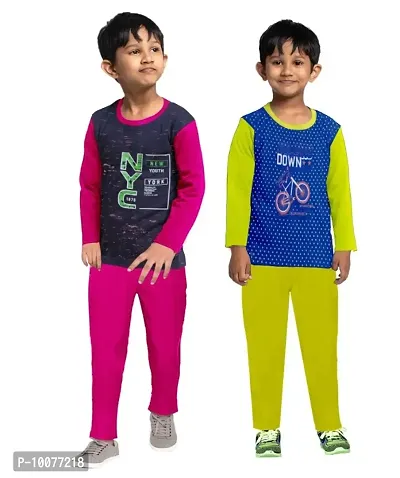 BOYS T-SHIRT AND PANT SET COMBO PACK OF 2