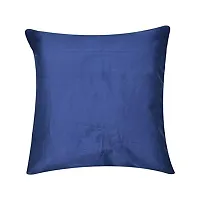 MABA Embroidered Cushion Covers Throw Pillow, Cushion Covers Set of 2 for Home Decor - Modern Floral - Ink Blue (17x17 Inches)-thumb3