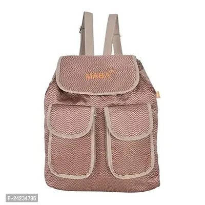 MABA Textured Casual Backpack for Women/Girls, College/School Backpack (Brown)