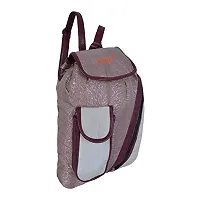 MABA Textured Casual Backpack with Leather Strap for Women/Girls, College/School Backpack (Light Pink-2)-thumb2