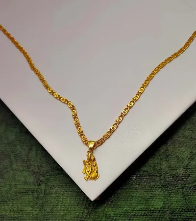 Adorable Golden Alloy Pendant Necklace