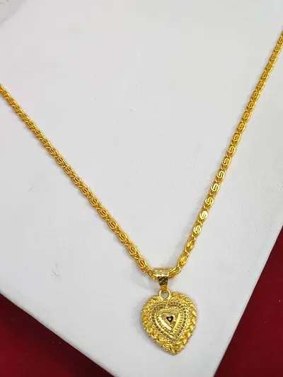 Adorable Golden Alloy Pendant Necklace