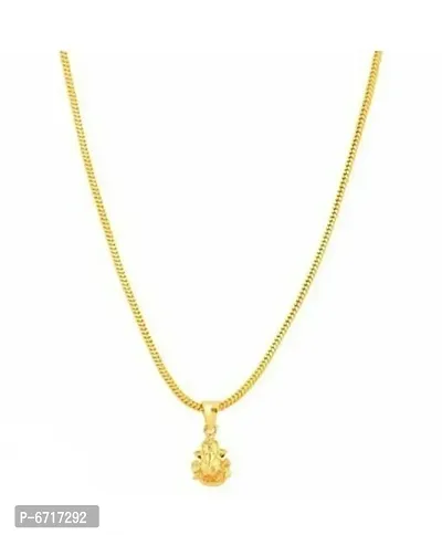 Trendy Golden Ganesha pendant with chain-thumb0