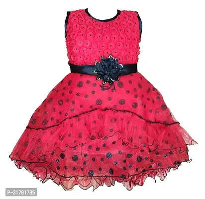 Stylish Pink Cotton Dress For Girls