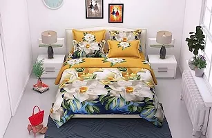 Printed Poly Cotton Double Bedsheet with 2 Pillow Covers-thumb3