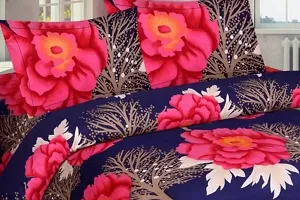 Polycotton Printed Bedsheet With 2 Pillow Covers-thumb1