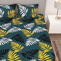 Stylish Fancy Microfiber 5d Printed Queen 1 Bedsheet With 2 cPillow Covers-thumb2