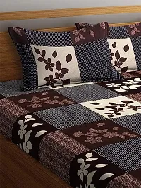 Fancy Microfiber 5d Printed Queen 1 Bedsheet With 2 Pillow Covers-thumb1