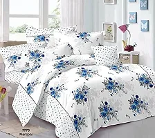 Classic Glace Cotton Printed Double Bedsheet with Pillow Covers-thumb2