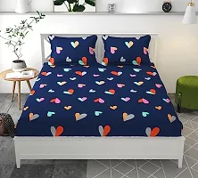 Fancy Glace Cotton Printed Bedsheet with 2 Pillow Covers-thumb2