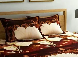 Polycotton Double Bed Bedsheet with 2 Pillow Cover-thumb1