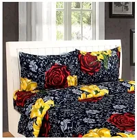 Classic Polycotton Printed Double Bedsheet with Pillow Covers-thumb1