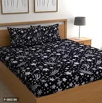 Classic Polycotton Printed Double Bedsheet with Pillow Covers-thumb1