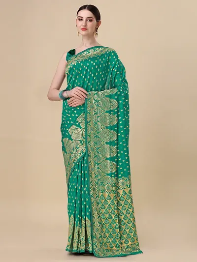 coloured Zari woven orgenza saree