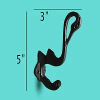 HomeShop EKart Home Shop Stork Design Decorative Metal Wall Hooks Hanging Clothes Hat Coat Robe Hangers Bird Metal Single Hook Door Hook Wall Mounted Heavy Duty (Black)-thumb1