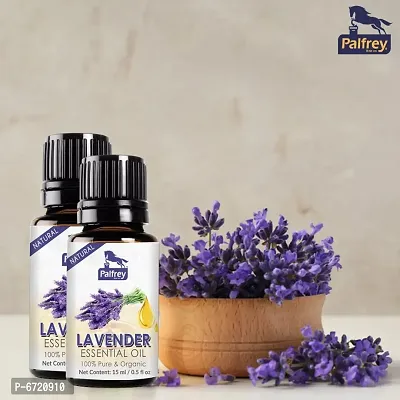 Palfrey Natural Lavender Essential Oils for Hair Growth- 15 ml | for Diffuser, Skin, Hairs, Soap Making | Undiluted, Aromatherapy